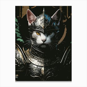 Cat Warrior Knight Stampe su tela