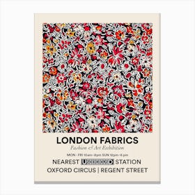 Poster Jasmine Jive Bloom London Fabrics Floral Pattern 5 Canvas Print