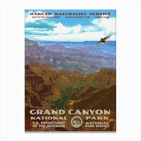 Vintage WPA-style Grand Canyon National Park Poster Canvas Print