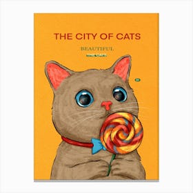 City Of Cats Beautiful Canvas Print