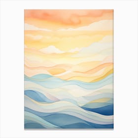 Watercolor Seascape 1 Canvas Print