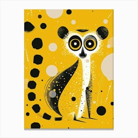 Yellow Lemur 3 Canvas Print