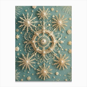 Calm Snowflakes no1  Canvas Print