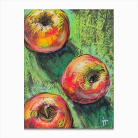 Three Apples Canvas Print