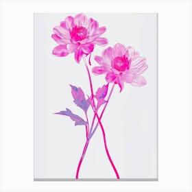 Hot Pink Dahlia 2 Canvas Print