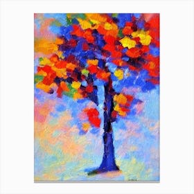 Ash tree Abstract Block Colour Canvas Print