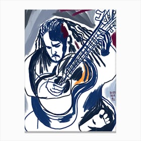 A Guitar Man Canvas Print