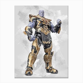 Thanos Marvel Painting Canvas Print