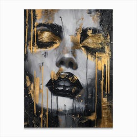 Black And Gold 9 Canvas Print