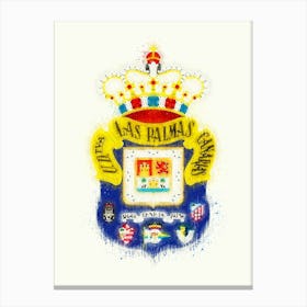 Las Palmas Fc Painting Canvas Print