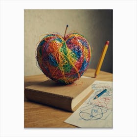 Rainbow Apple Canvas Print