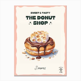 S Mores Donut The Donut Shop 3 Canvas Print