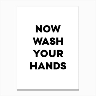 Now Wash Your Hands Light Canvas Print