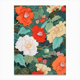 Great Japan Hokusai Japanese Botanical 1 Canvas Print