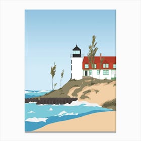 Lighthouse on Lake Michigan Canvas Print