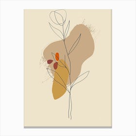 Warsaw Botanical Garden Boho Line Art Canvas Print