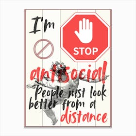 Antisocial Humor Canvas Print