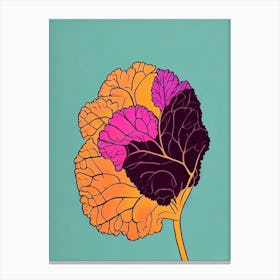 Kale Bold Graphic vegetable Canvas Print