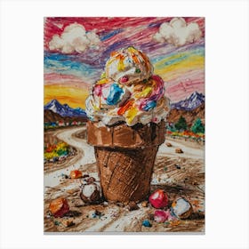 Ice Cream Cone 75 Canvas Print