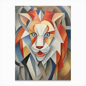 Lion Abstract Pop Art 6 Canvas Print