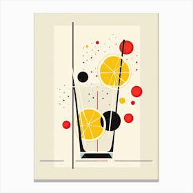 Mid Century Modern Tom Collins Floral Infusion Cocktail 2 Canvas Print