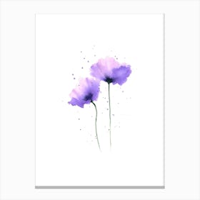 Watercolor Poppies 2 Canvas Print