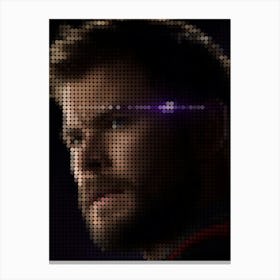 Avengers Endgame Thor In A Pixel Dots Art Style Canvas Print