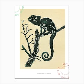 Chameleon In The Jungle Bold 2 Poster Canvas Print