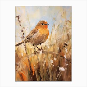 Bird Painting Robin 2 Canvas Print