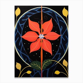 Gloriosa Lily 4 Hilma Af Klint Inspired Flower Illustration Canvas Print