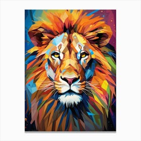 Lion Abstract Pop Art 5 Canvas Print