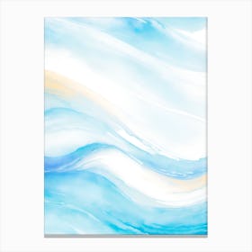 Blue Ocean Wave Watercolor Vertical Composition 81 Canvas Print
