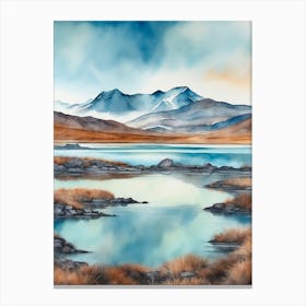 Watercolor Landscape Of Scene Canvas Print