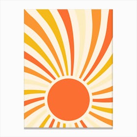Orange Blue Vector Sun Over The Vast Sea Bookmark Canvas Print