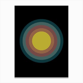 Circle Of Color Minimal Graphic Abstract Canvas Print