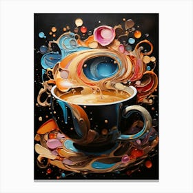 Coffee Splashes Canvas Print