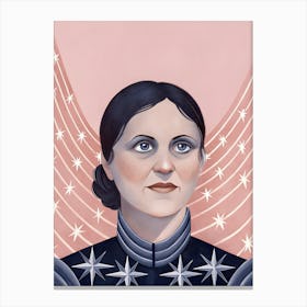 Powerful Woman with Stars Costume, Power Canvas Print