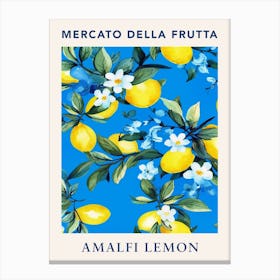 Amalfi Lemon Fruit Market Poster Canvas Print
