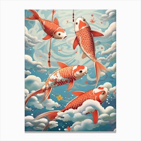 Carp Streamers Japanese Kitsch 0 Canvas Print