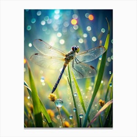 Insect Symphony Capture A Dragonfly Perched On Canvas Print