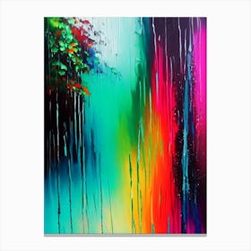 Rain Art Waterscape Bright Abstract 3 Canvas Print