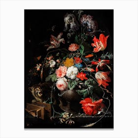 The Overturned Bouquet, Abraham Mignon Canvas Print