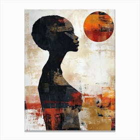 Boho Essence; African Woman Canvas Print