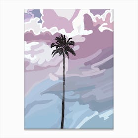 Palm tree sunset Canvas Print