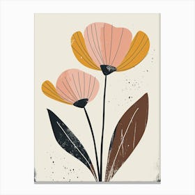 Annapolis Flower Market Boho Minimalist Style Canvas Print