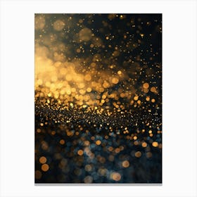 Abstract Golden Bokeh Background Canvas Print