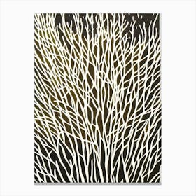 Acropora Millepora Linocut Canvas Print