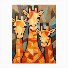 Geometric Giraffes Canvas Print