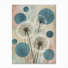 Dreamlike Delights: Dandelion Seeds in a World of Soft Textures and Colors Canvas Print