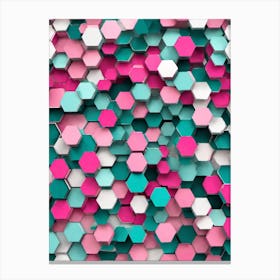 3d Hexagonal Background Canvas Print